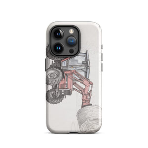Furrow & Fields Tough Case for iPhone® iPhone 15 Pro Massey Ferguson 3070 Autotronic Pencil Sketch | Tough Case for iPhone® Quality Farmers Merch