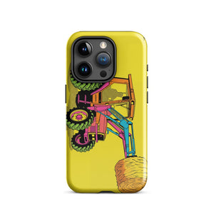 Furrow & Fields Tough Case for iPhone® iPhone 15 Pro Massey Ferguson 3070 Autotronic Pop Art | Tough Case for iPhone® Quality Farmers Merch