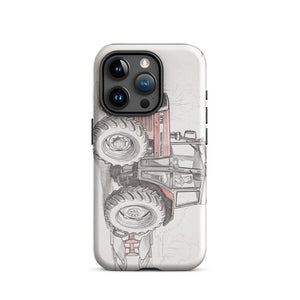 Furrow & Fields Tough Case for iPhone® iPhone 15 Pro Massey Ferguson 375 Pencil Sketch | Tough Case for iPhone® Quality Farmers Merch