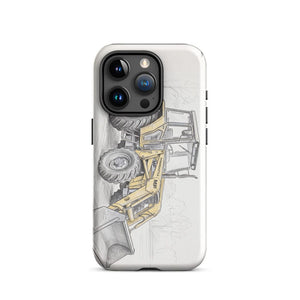 Furrow & Fields Tough Case for iPhone® iPhone 15 Pro Massey Ferguson 50E Pencil Sketch | Tough Case for iPhone® Quality Farmers Merch