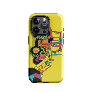 Furrow & Fields Tough Case for iPhone® iPhone 15 Pro Massey Ferguson 50E Pop Art | Tough Case for iPhone® Quality Farmers Merch
