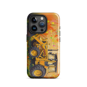 Furrow & Fields Tough Case for iPhone® iPhone 15 Pro Massey Ferguson 50E Splash Art | Tough Case for iPhone® Quality Farmers Merch