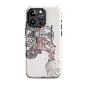 Furrow & Fields Tough Case for iPhone® iPhone 15 Pro Max Massey Ferguson 3070 Autotronic Pencil Sketch | Tough Case for iPhone® Quality Farmers Merch