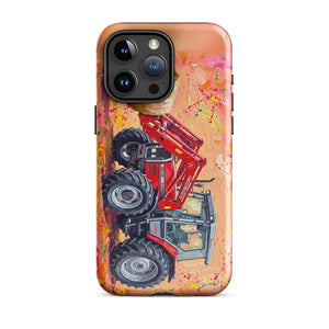 Furrow & Fields Tough Case for iPhone® iPhone 15 Pro Max Massey Ferguson 3070 Autotronic Splash Art | Tough Case for iPhone® Quality Farmers Merch