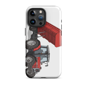 Furrow & Fields Tough Case for iPhone® iPhone 15 Pro Max Massey Ferguson 6180 Illustration | Tough Case for iPhone® Quality Farmers Merch