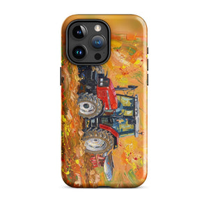 Furrow & Fields Tough Case for iPhone® iPhone 15 Pro Max Massey Ferguson 6255 Splash Art | Tough Case for iPhone® Quality Farmers Merch