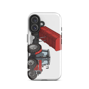 Furrow & Fields Tough Case for iPhone® iPhone 16 Massey Ferguson 6180 Illustration | Tough Case for iPhone® Quality Farmers Merch