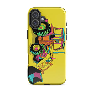 Furrow & Fields Tough Case for iPhone® iPhone 16 Plus Massey Ferguson 50E Pop Art | Tough Case for iPhone® Quality Farmers Merch