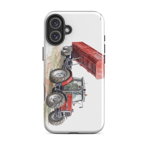 Furrow & Fields Tough Case for iPhone® iPhone 16 Plus Massey Ferguson 6180 Watercolor | Tough Case for iPhone® Quality Farmers Merch