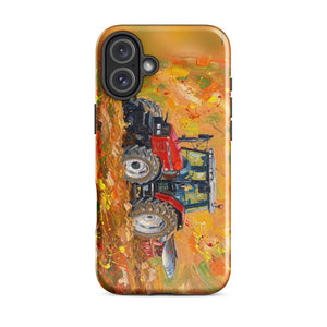 Furrow & Fields Tough Case for iPhone® iPhone 16 Plus Massey Ferguson 6255 Splash Art | Tough Case for iPhone® Quality Farmers Merch