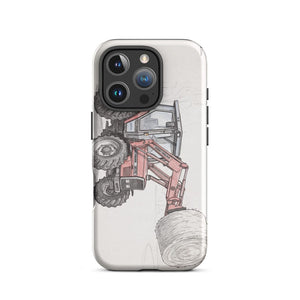 Furrow & Fields Tough Case for iPhone® iPhone 16 Pro Massey Ferguson 3070 Autotronic Pencil Sketch | Tough Case for iPhone® Quality Farmers Merch