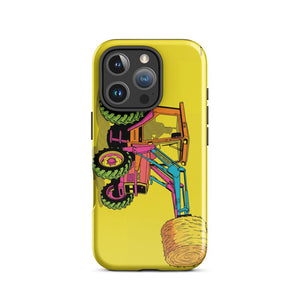 Furrow & Fields Tough Case for iPhone® iPhone 16 Pro Massey Ferguson 3070 Autotronic Pop Art | Tough Case for iPhone® Quality Farmers Merch