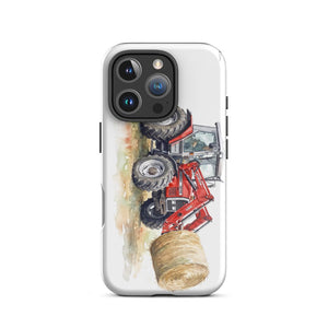 Furrow & Fields Tough Case for iPhone® iPhone 16 Pro Massey Ferguson 3070 Autotronic Watercolor | Tough Case for iPhone® Quality Farmers Merch