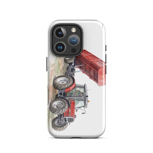Furrow & Fields Tough Case for iPhone® iPhone 16 Pro Massey Ferguson 6180 Watercolor | Tough Case for iPhone® Quality Farmers Merch