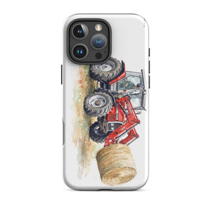 Furrow & Fields Tough Case for iPhone® iPhone 16 Pro Max Massey Ferguson 3070 Autotronic Watercolor | Tough Case for iPhone® Quality Farmers Merch