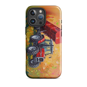 Furrow & Fields Tough Case for iPhone® iPhone 16 Pro Max Massey Ferguson 6180 Splash Art | Tough Case for iPhone® Quality Farmers Merch