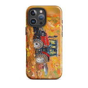 Furrow & Fields Tough Case for iPhone® iPhone 16 Pro Max Massey Ferguson 6255 Splash Art | Tough Case for iPhone® Quality Farmers Merch