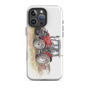 Furrow & Fields Tough Case for iPhone® iPhone 16 Pro Max Massey Ferguson 6255 Watercolor | Tough Case for iPhone® Quality Farmers Merch