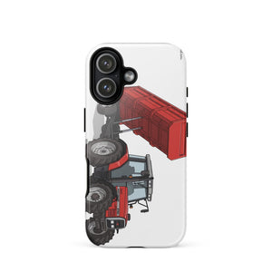 Furrow & Fields Tough Case for iPhone® iPhone 17 Massey Ferguson 6180 Illustration | Tough Case for iPhone® Quality Farmers Merch