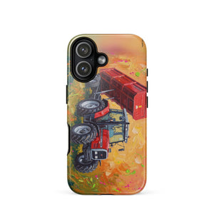 Furrow & Fields Tough Case for iPhone® iPhone 17 Massey Ferguson 6180 Splash Art | Tough Case for iPhone® Quality Farmers Merch