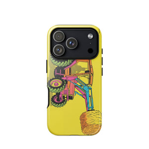 Furrow & Fields Tough Case for iPhone® iPhone 17 Pro Massey Ferguson 3070 Autotronic Pop Art | Tough Case for iPhone® Quality Farmers Merch