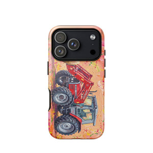Furrow & Fields Tough Case for iPhone® iPhone 17 Pro Massey Ferguson 3070 Autotronic Splash Art | Tough Case for iPhone® Quality Farmers Merch
