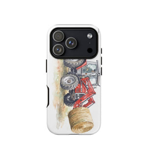 Furrow & Fields Tough Case for iPhone® iPhone 17 Pro Massey Ferguson 3070 Autotronic Watercolor | Tough Case for iPhone® Quality Farmers Merch