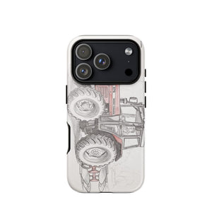 Furrow & Fields Tough Case for iPhone® iPhone 17 Pro Massey Ferguson 375 Pencil Sketch | Tough Case for iPhone® Quality Farmers Merch