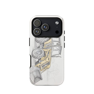 Furrow & Fields Tough Case for iPhone® iPhone 17 Pro Massey Ferguson 50E Pencil Sketch | Tough Case for iPhone® Quality Farmers Merch