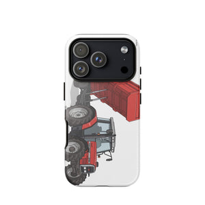 Furrow & Fields Tough Case for iPhone® iPhone 17 Pro Massey Ferguson 6180 Illustration | Tough Case for iPhone® Quality Farmers Merch