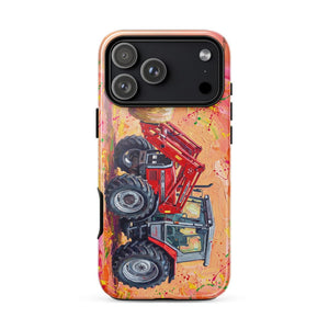 Furrow & Fields Tough Case for iPhone® iPhone 17 Pro Max Massey Ferguson 3070 Autotronic Splash Art | Tough Case for iPhone® Quality Farmers Merch