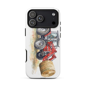 Furrow & Fields Tough Case for iPhone® iPhone 17 Pro Max Massey Ferguson 3070 Autotronic Watercolor | Tough Case for iPhone® Quality Farmers Merch