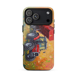 Furrow & Fields Tough Case for iPhone® iPhone 17 Pro Max Massey Ferguson 6180 Splash Art | Tough Case for iPhone® Quality Farmers Merch