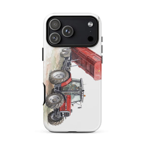 Furrow & Fields Tough Case for iPhone® iPhone 17 Pro Max Massey Ferguson 6180 Watercolor | Tough Case for iPhone® Quality Farmers Merch