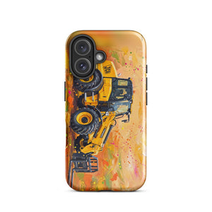 Furrow & Fields Tough Case for iPhone® JCB TM420 Splash Art | Tough Case for iPhone® Quality Farmers Merch