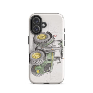 Furrow & Fields Tough Case for iPhone® John Deere 6R 250 Pencil Sketch | Tough Case for iPhone® Quality Farmers Merch