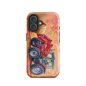 Furrow & Fields Tough Case for iPhone® Massey Ferguson 3070 Autotronic Splash Art | Tough Case for iPhone® Quality Farmers Merch
