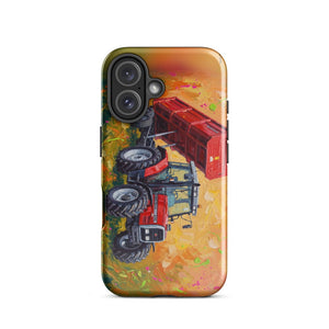 Furrow & Fields Tough Case for iPhone® Massey Ferguson 6180 Splash Art | Tough Case for iPhone® Quality Farmers Merch