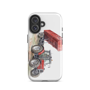 Furrow & Fields Tough Case for iPhone® Massey Ferguson 6180 Watercolor | Tough Case for iPhone® Quality Farmers Merch
