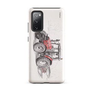 Furrow & Fields Tough case for Samsung® Glossy / Samsung Galaxy S20 FE Massey Ferguson 6255 Pencil Sketch | Tough case for Samsung® Quality Farmers Merch