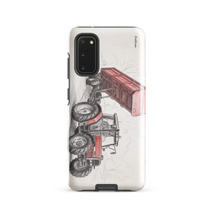 Furrow & Fields Tough case for Samsung® Glossy / Samsung Galaxy S20 Massey Ferguson 6180 Pencil Sketch | Tough case for Samsung® Quality Farmers Merch
