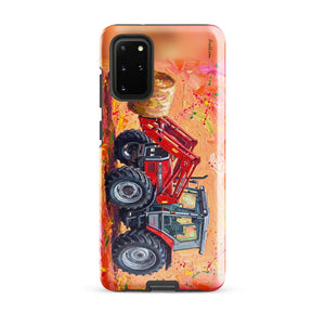 Furrow & Fields Tough case for Samsung® Glossy / Samsung Galaxy S20 Plus Massey Ferguson 3070 Autotronic Splash Art | Tough case for Samsung® Quality Farmers Merch