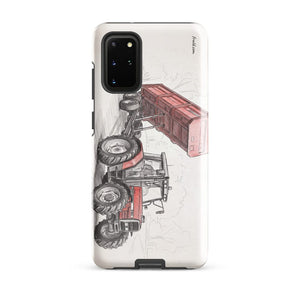Furrow & Fields Tough case for Samsung® Glossy / Samsung Galaxy S20 Plus Massey Ferguson 6180 Pencil Sketch | Tough case for Samsung® Quality Farmers Merch