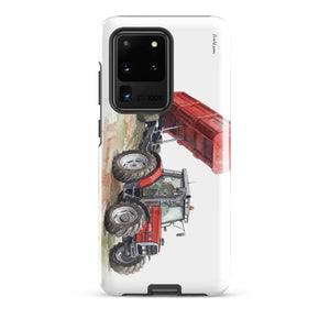 Furrow & Fields Tough case for Samsung® Glossy / Samsung Galaxy S20 Ultra Massey Ferguson 6180 Watercolor | Tough case for Samsung® Quality Farmers Merch