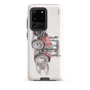 Furrow & Fields Tough case for Samsung® Glossy / Samsung Galaxy S20 Ultra Massey Ferguson 6255 Pencil Sketch | Tough case for Samsung® Quality Farmers Merch