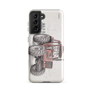 Furrow & Fields Tough case for Samsung® Glossy / Samsung Galaxy S21 FE Fiat 1880 Pencil Sketch | Tough case for Samsung® Quality Farmers Merch