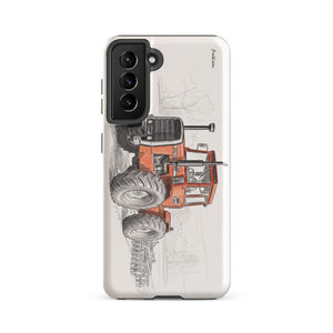 Furrow & Fields Tough case for Samsung® Glossy / Samsung Galaxy S21 FE Massey Ferguson 1200 Pencil Sketch | Tough case for Samsung® Quality Farmers Merch
