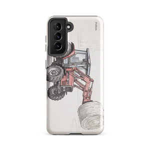 Furrow & Fields Tough case for Samsung® Glossy / Samsung Galaxy S21 FE Massey Ferguson 3070 Autotronic Pencil Sketch | Tough case for Samsung® Quality Farmers Merch