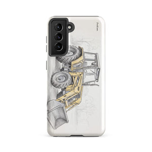 Furrow & Fields Tough case for Samsung® Glossy / Samsung Galaxy S21 FE Massey Ferguson 50E Pencil Sketch | Tough case for Samsung® Quality Farmers Merch