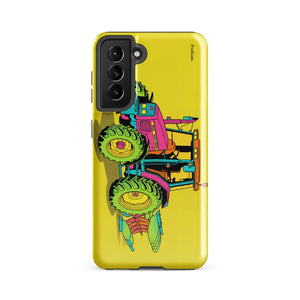 Furrow & Fields Tough case for Samsung® Glossy / Samsung Galaxy S21 FE Massey Ferguson 6255 Pop Art | Tough case for Samsung® Quality Farmers Merch